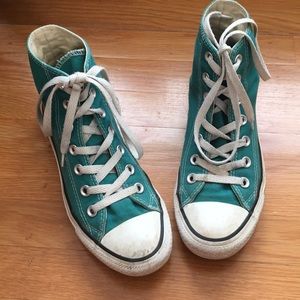 Turquoise High top Converse